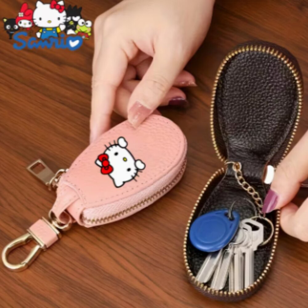 Hello Kitty Adorable Key Pouch Bag Charm Key Chain 🐱 - NEW - Picture 3 of 4